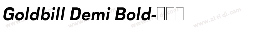 Goldbill Demi Bold字体转换